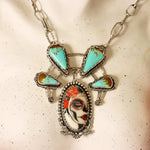 Day of the Dead Necklace with Turquoise