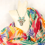 Day of the Dead Catrina Necklace with Number 8 Turquoise