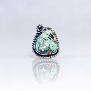 Turquoise / Variscite Ring in Shades of Green