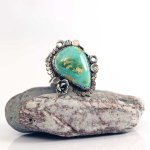 Royston Blue-Green Turquoise Sterling Silver Ring