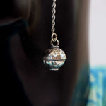 Handcrafted Sterling Silver Stamped Bead Earrings