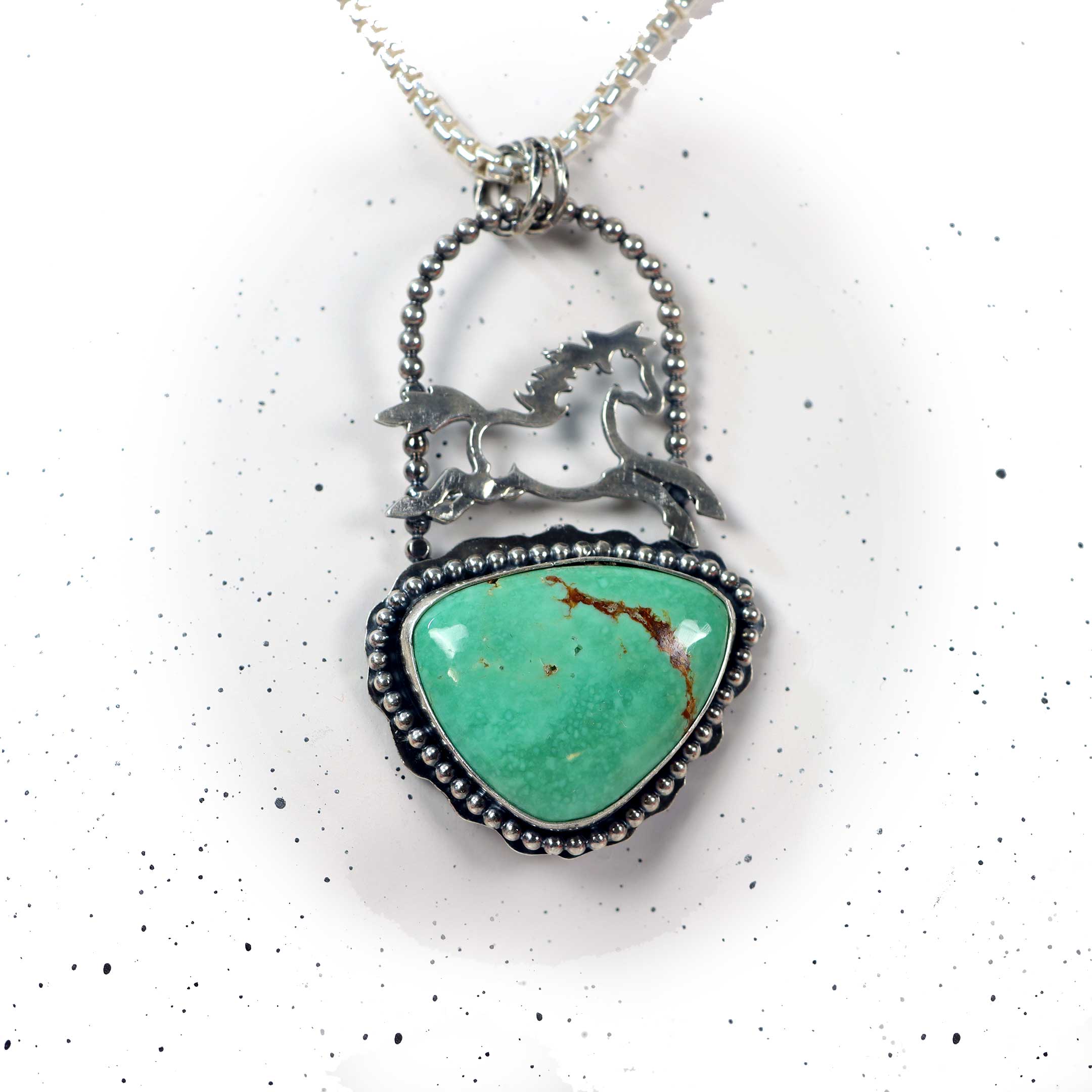 Campo Frio Turquoise Pendant with Running Horse