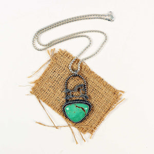 Campo Frio Turquoise Pendant with Running Horse