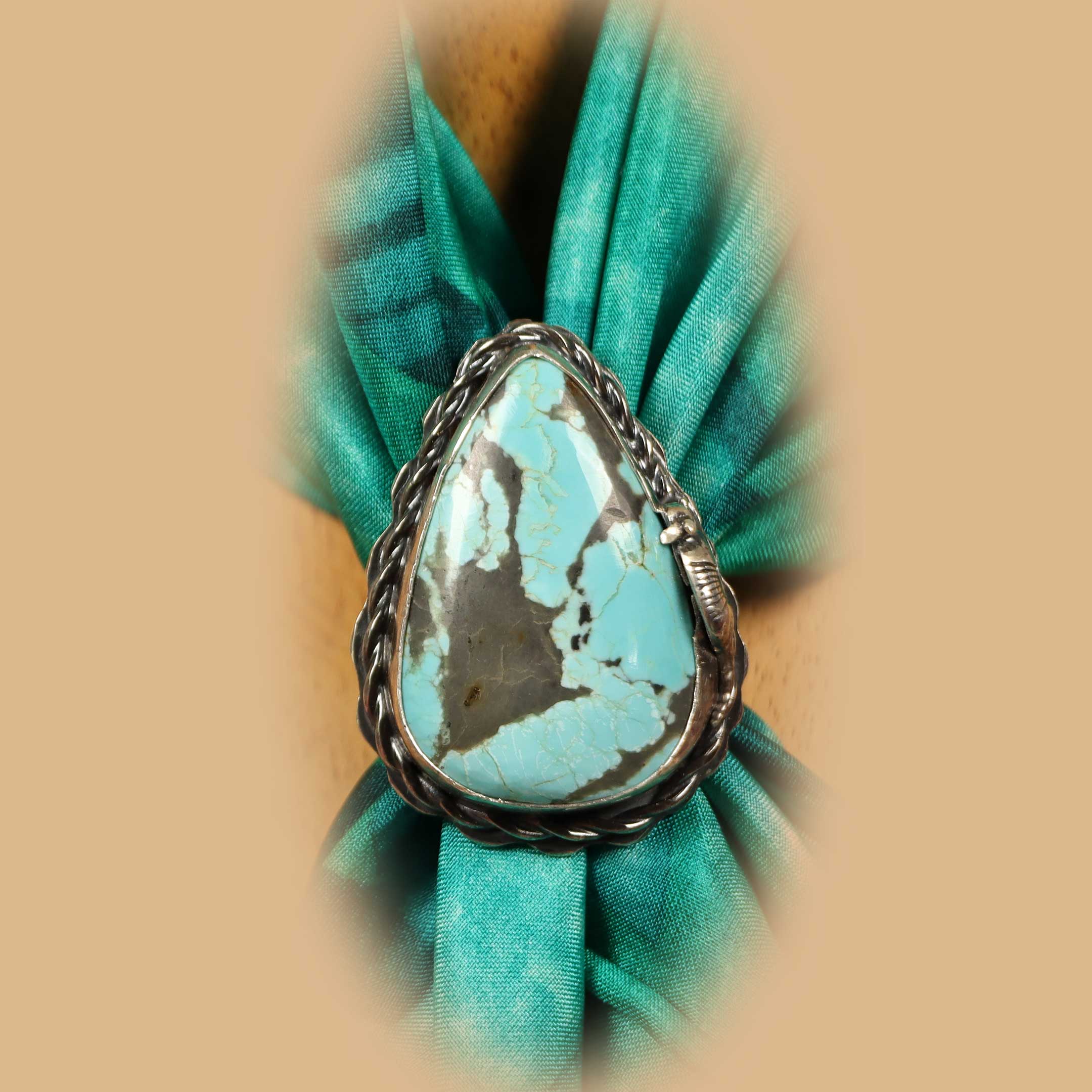 Turquoise and Sterling Silver Ring - Number 8 Mine