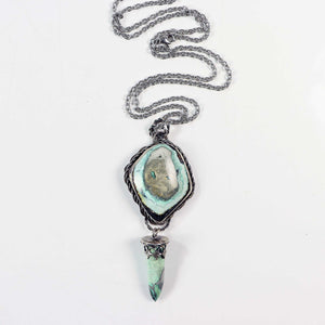 Turquoise / Variscite Double Pendant