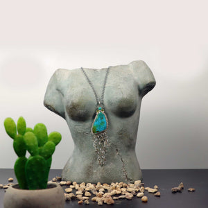 Turquoise Statement Pendant in Sterling Silver