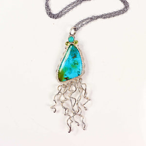 Turquoise Statement Pendant in Sterling Silver