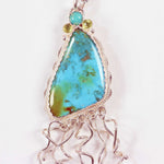 Turquoise Statement Pendant in Sterling Silver