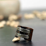 Chunky Copper & Sterling Silver Ring