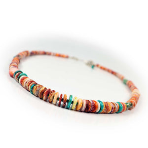 Colorful Spiny Oyster & Turquoise Necklace