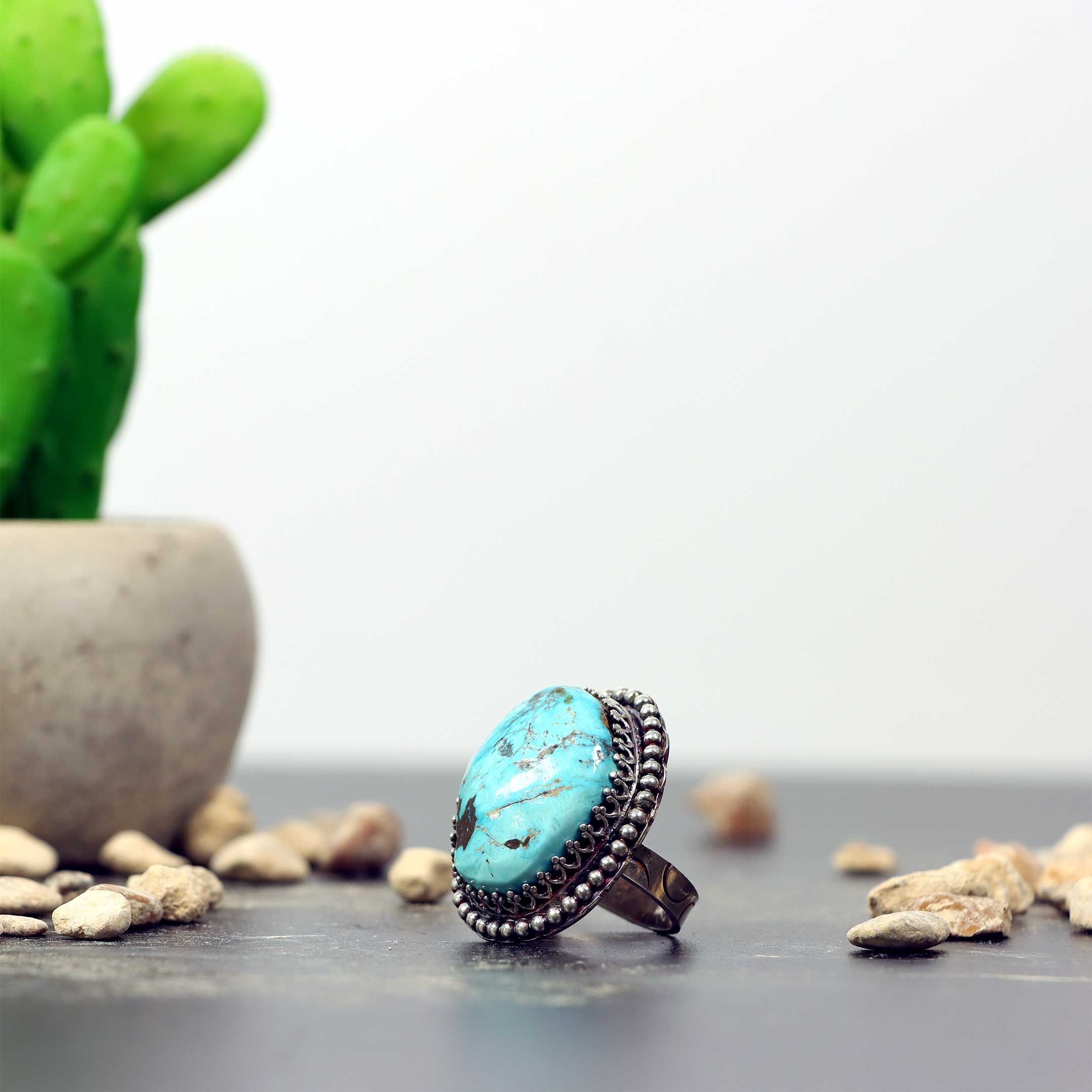 Kingman Nugget Turquoise Ring