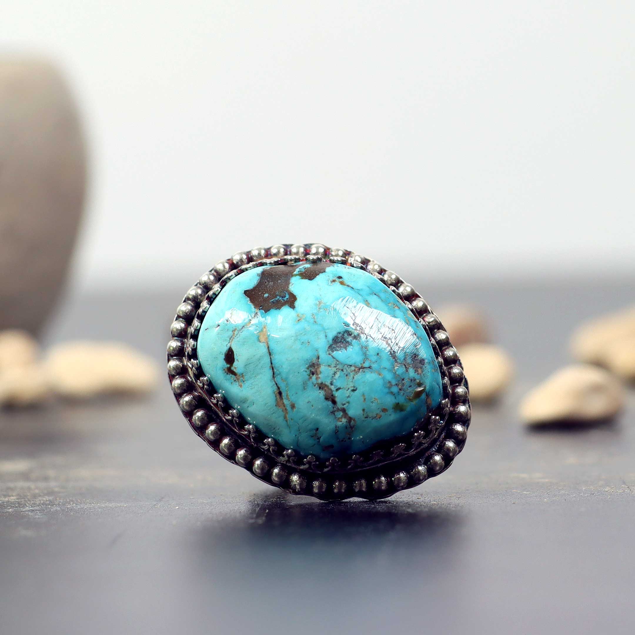 Kingman Nugget Turquoise Ring