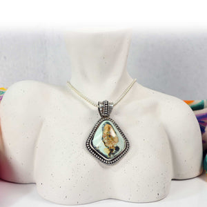 Stunning Turquoise / Variscite Pendant in Sterling Silver