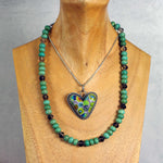 Green Turquoise & Smoky Quartz Necklace