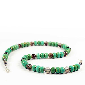 Green Turquoise & Smoky Quartz Necklace