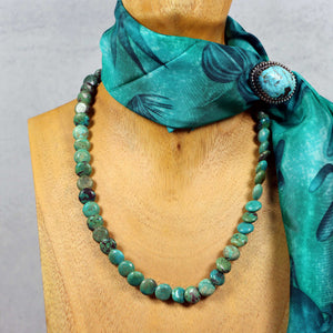 Green Turquoise Disc Choker/Necklace