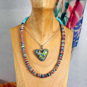 Multi-Color Turquoise & Spiny Oyster Necklace