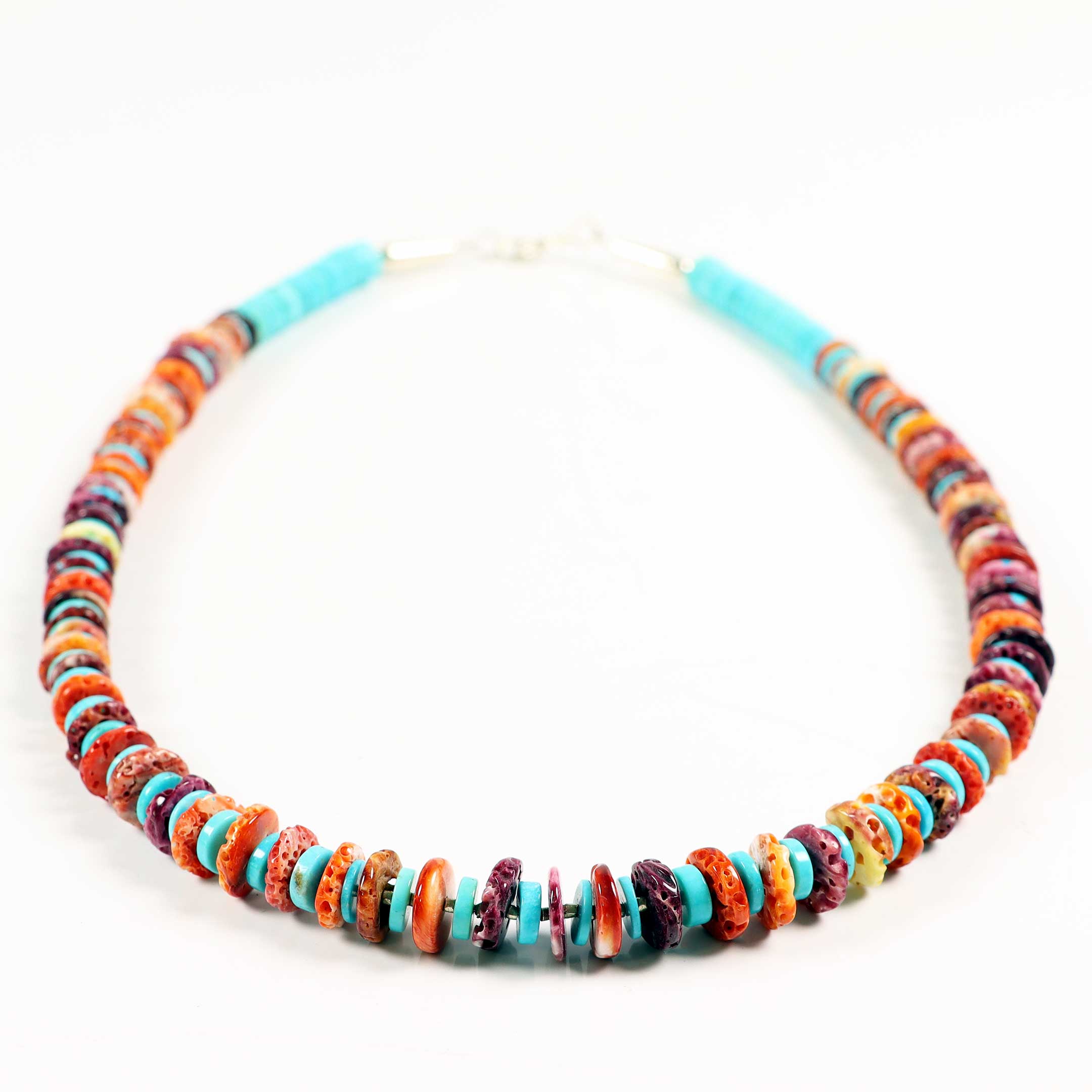 Multi-Color Turquoise & Spiny Oyster Necklace