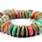 Large Bead Turquoise & Spiny Oyster Necklace