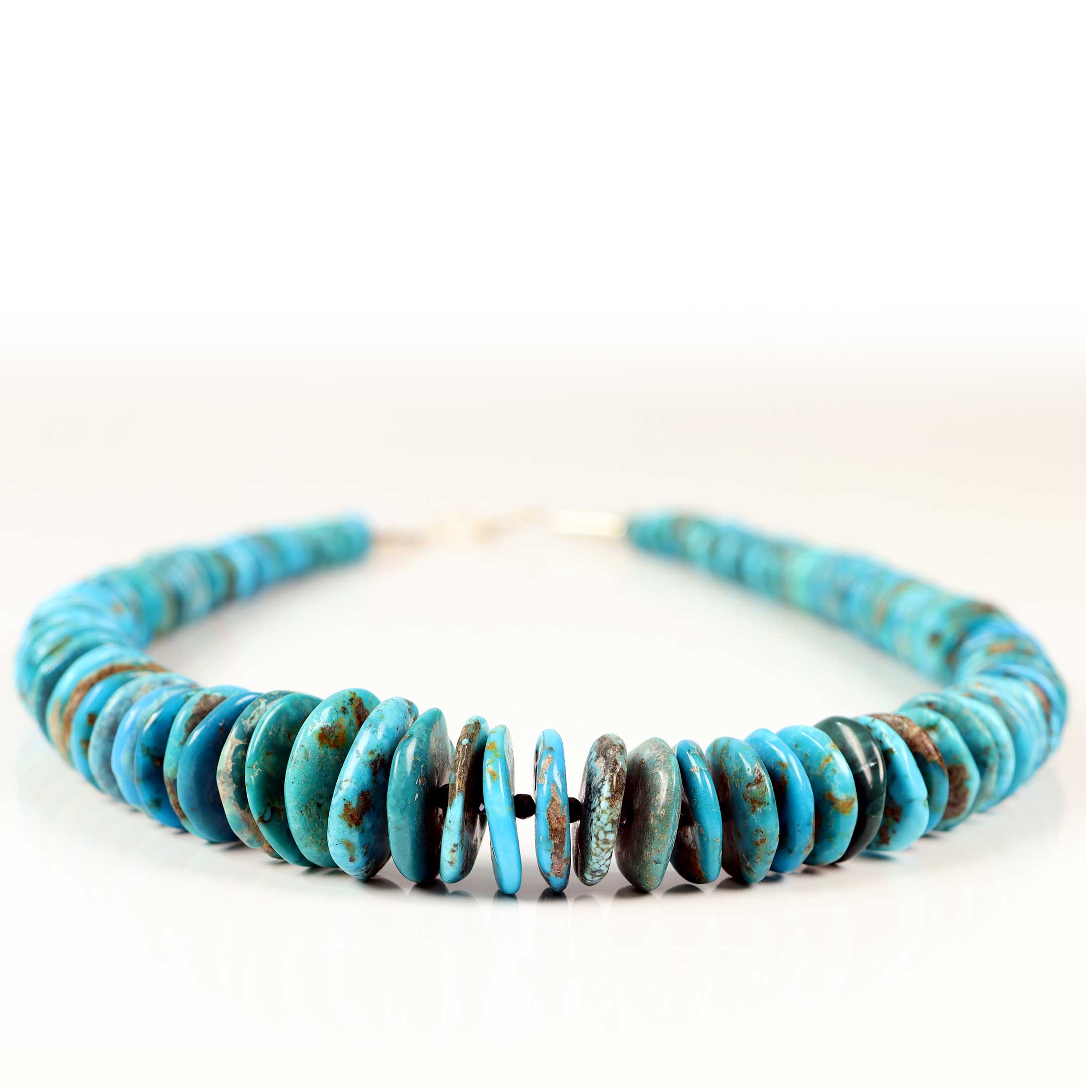 Striking Blue Turquoise Beaded Necklace