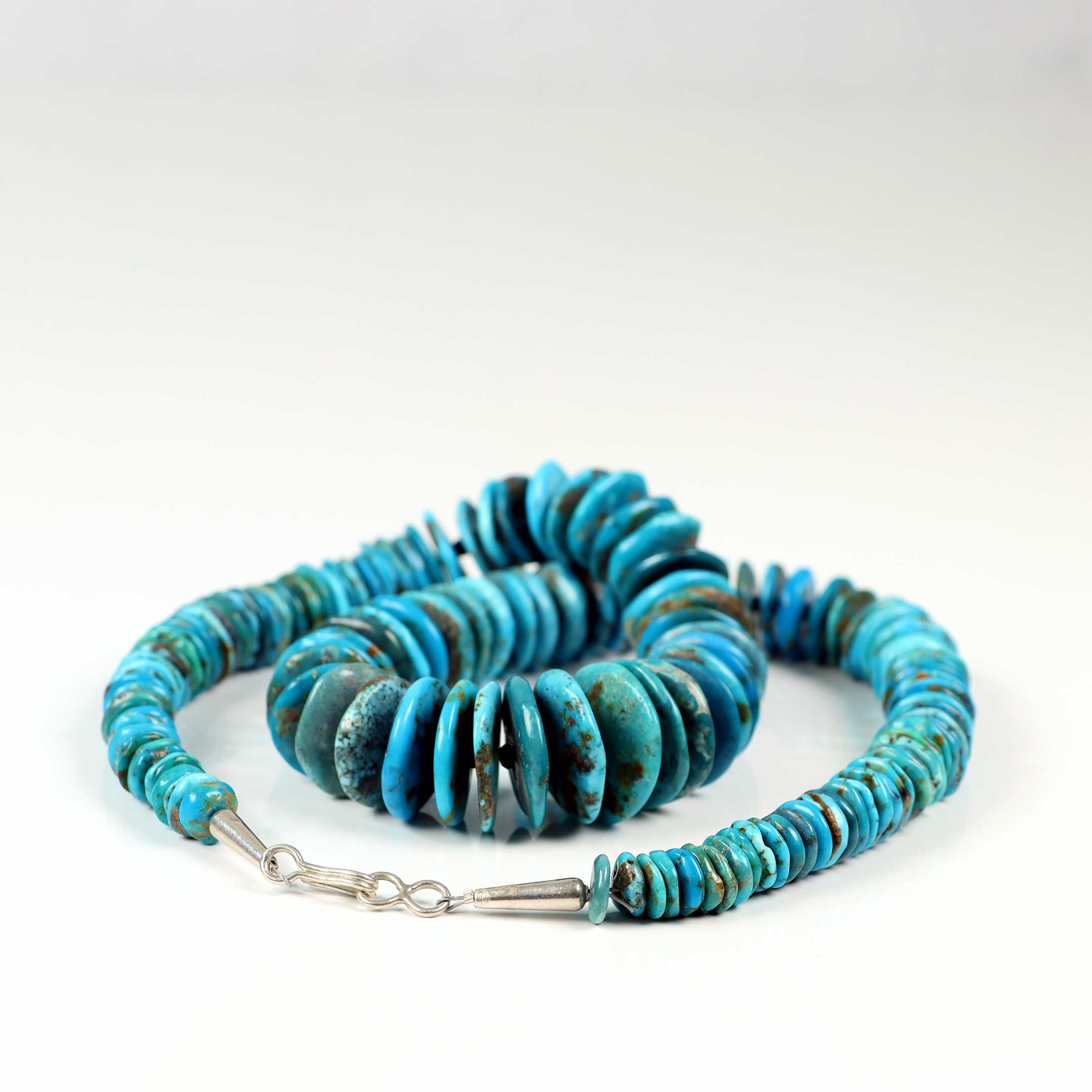 Striking Blue Turquoise Beaded Necklace