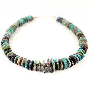 Turquoise Beaded Necklace with Clear Quartz