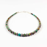 Green Turquoise & Sterling Silver Beaded Choker (small)