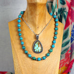 Sterling Silver with Turquoise Beaded Necklace