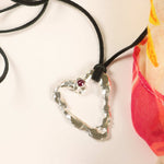 Sterling Silver Abstract Heart Necklace