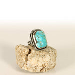 Kingman Turquoise Statement Ring in Sterling Silver