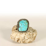 Kingman Turquoise Statement Ring in Sterling Silver
