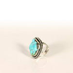 Kingman Turquoise Statement Ring in Sterling Silver
