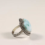 Larimar Ring in Sterling Silver