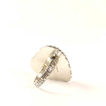 Handpainted Porcelain 'Eye' - Sterling Silver Ring