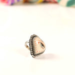 Handpainted Porcelain 'Eye' - Sterling Silver Ring