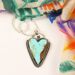 real turquoise heart pendant necklace