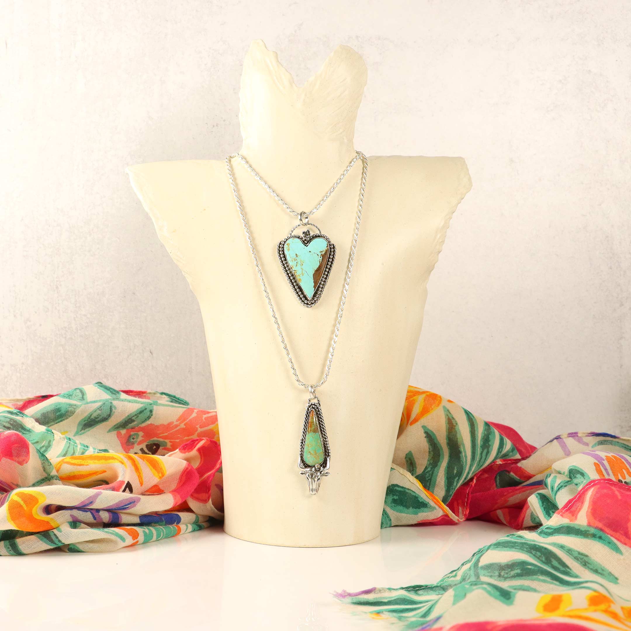 two turquoise necklace tyrone