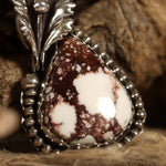 Wild Horse Pendant with Flower Detail in Sterling Silver