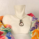 Wild Horse Pendant with Flower Detail in Sterling Silver