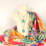 turquoise pendants in green and blue