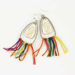 Colorful Frida Kahlo Earrings in Sterling Silver