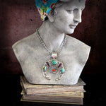 Spectacular Sterling Silver Naja with Multi Colored Stones