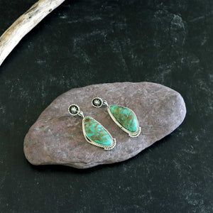 Turquoise & Sterling Silver Drop Earrings