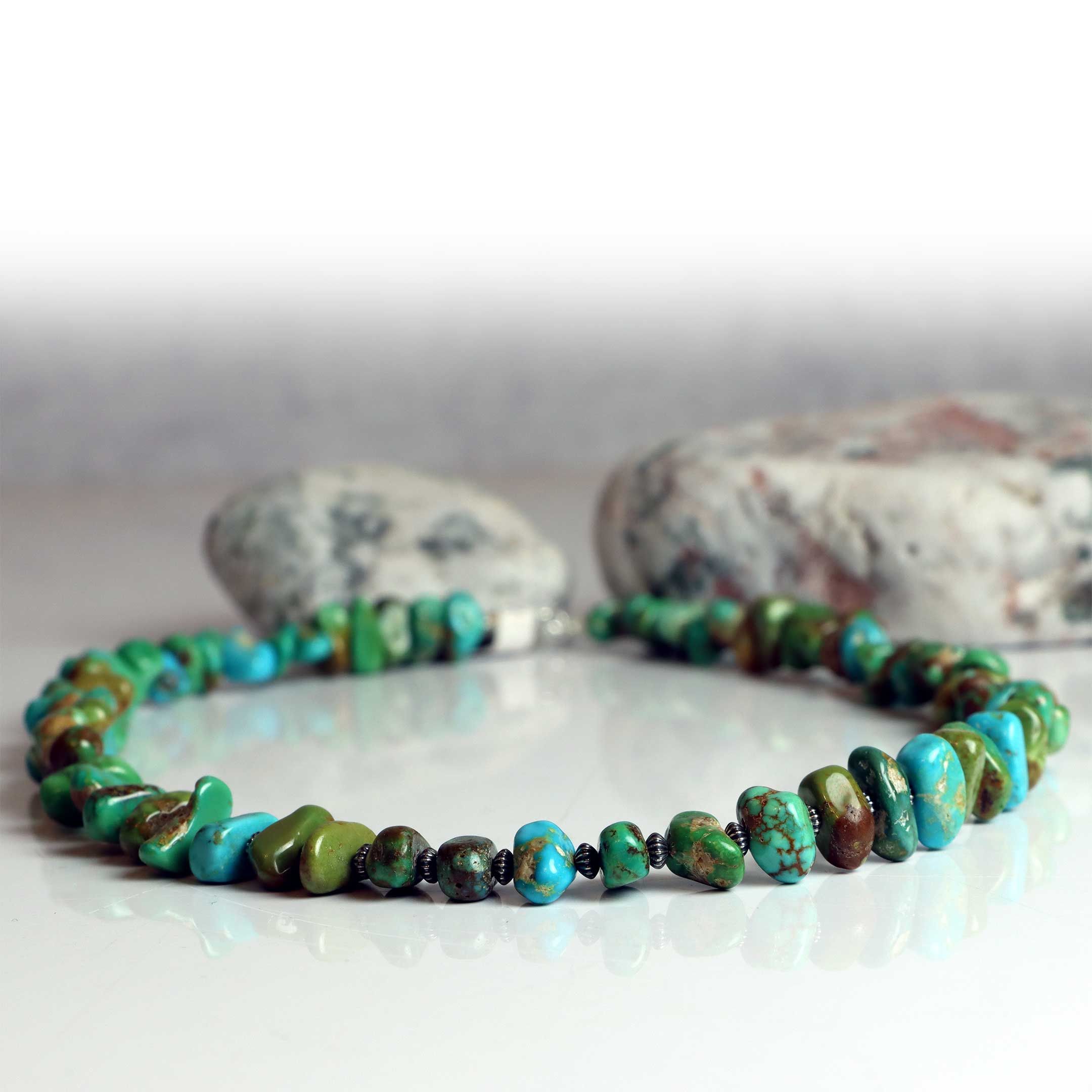 Ithaca Peak Turquoise Necklace with Sterling Silver Accents