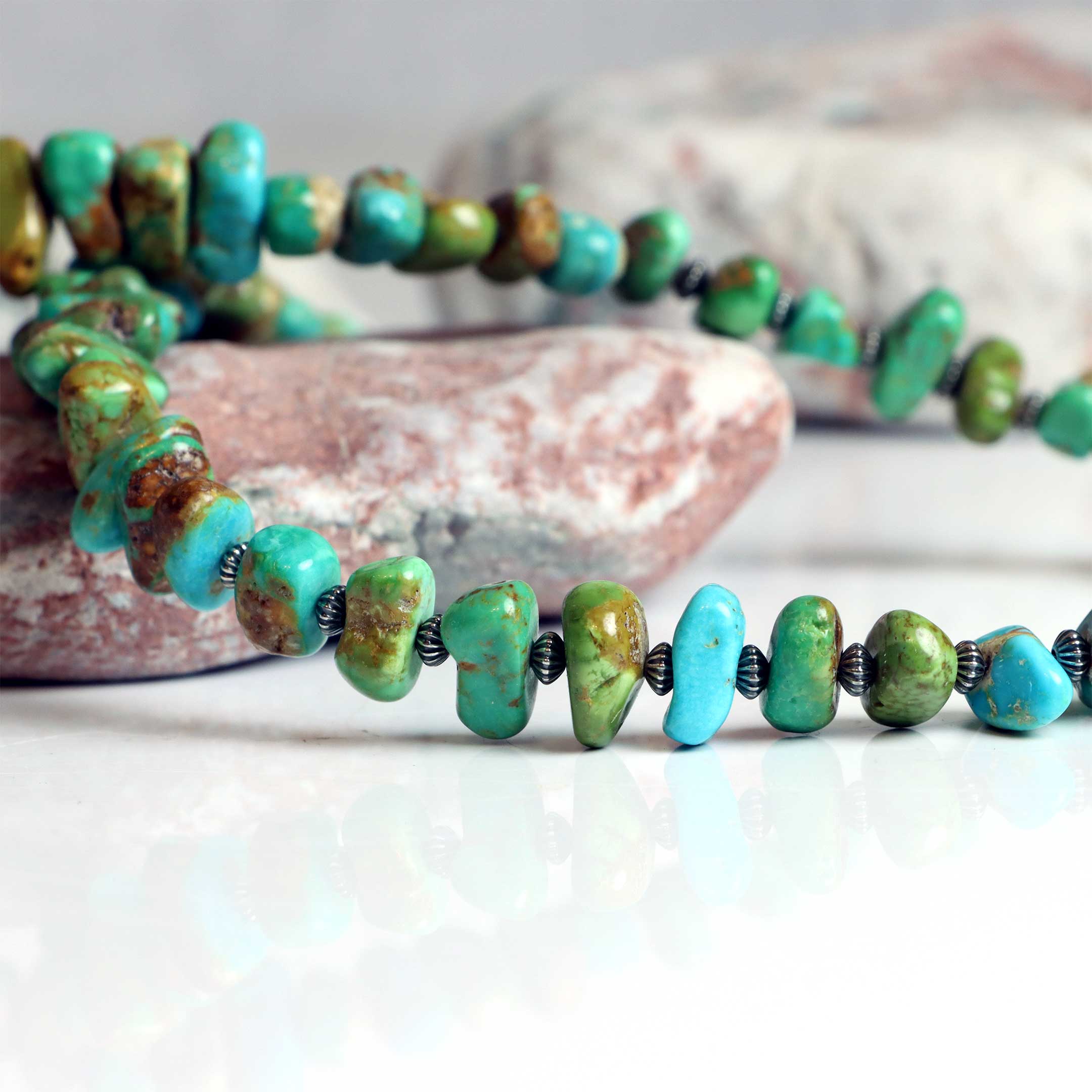 Ithaca Peak Turquoise Necklace with Sterling Silver Accents