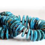 Real Turquoise and sterling silver beaded necklace