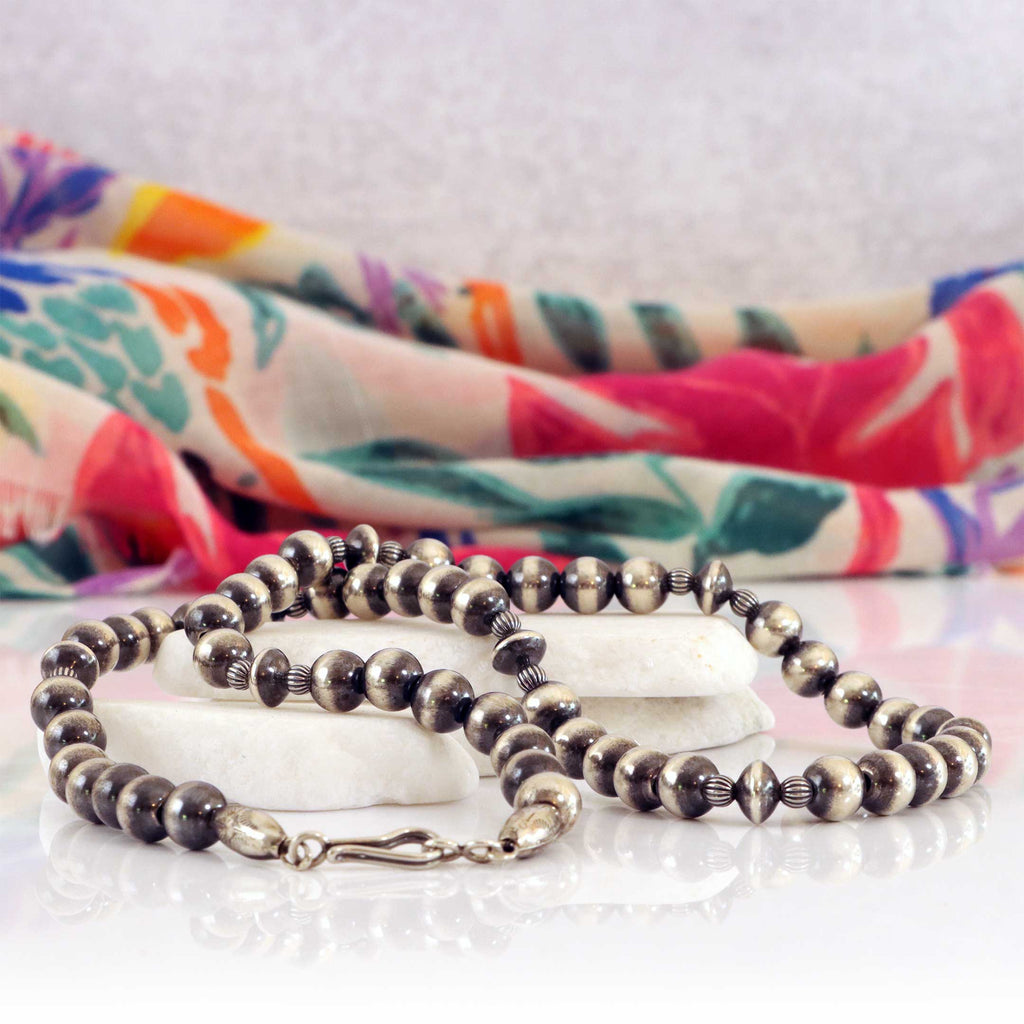 Sterling Silver Navajo Pearl Necklace