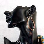 Stamped Copper Hoop Earrings