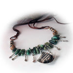 Turquoise and Anasazi Pot Shard Necklace