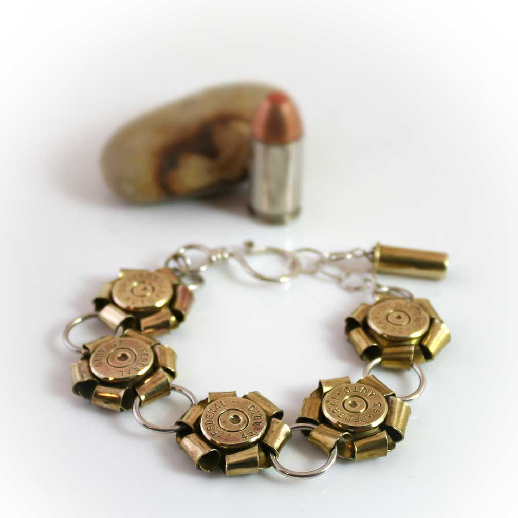 45ACP Bullet Rosette Bracelet